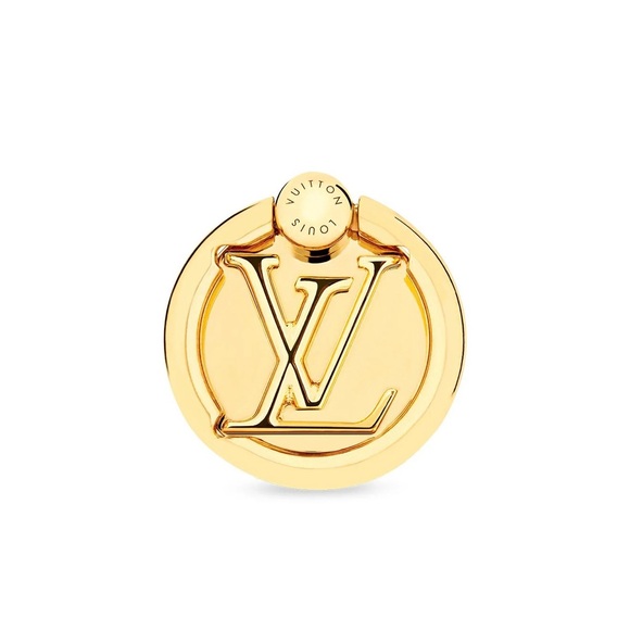 Louis Vuitton Accessories - Louis Vuitton Louise Gold Tone Metal Phone Ring M64290 fits all Phones / Cases